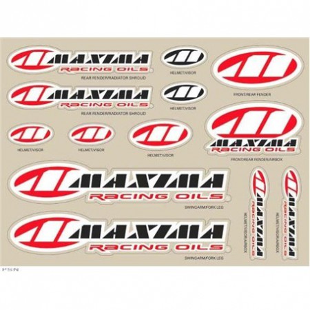 MAXIMA RACING DECAL SHEET 12 MIL 11inx14in, cena: 9,00 eur s dph
